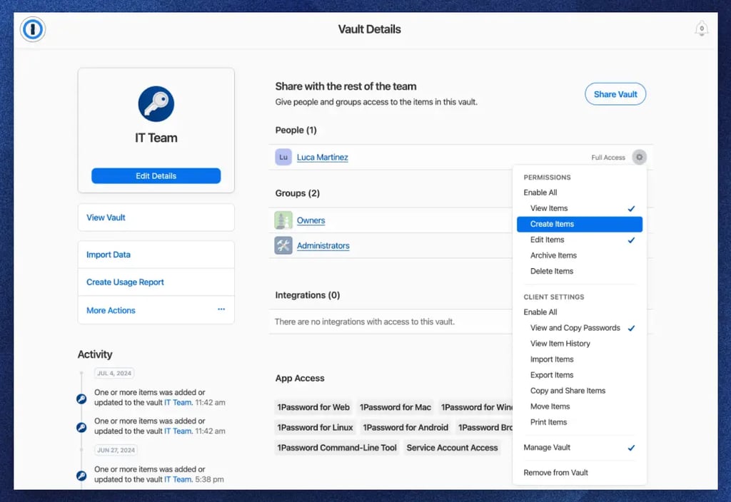 1Password and Bitwarden.